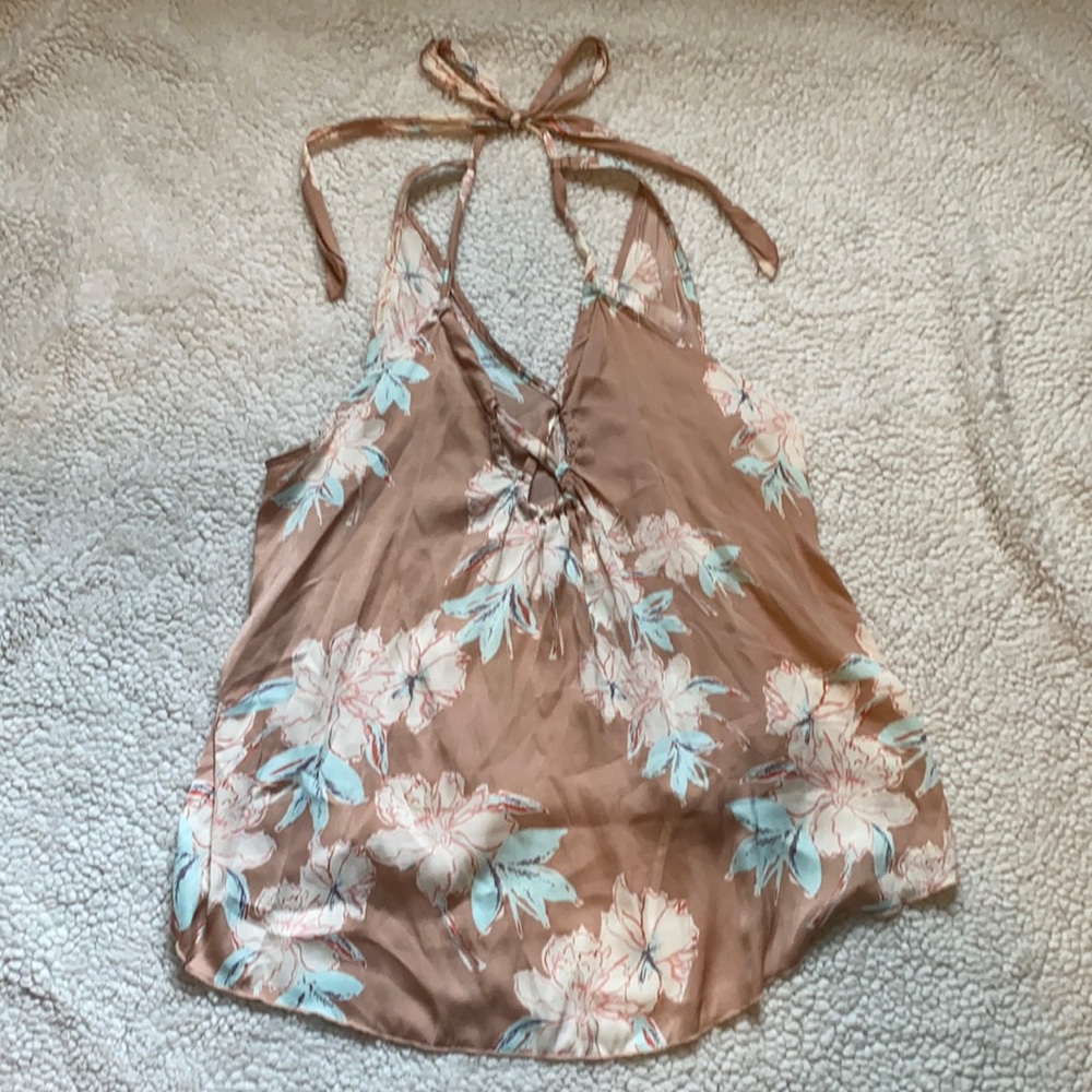 Strappy lace tank